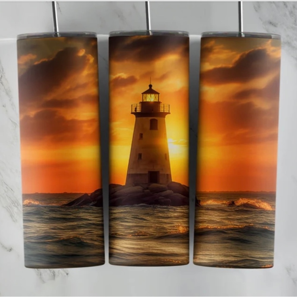 20 oz tumbler Lighthouse